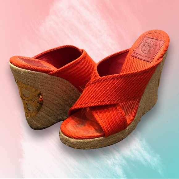 Tory Burch | Kristen Espadrille Wedge Sandal Sz 7 - Picture 2 of 9